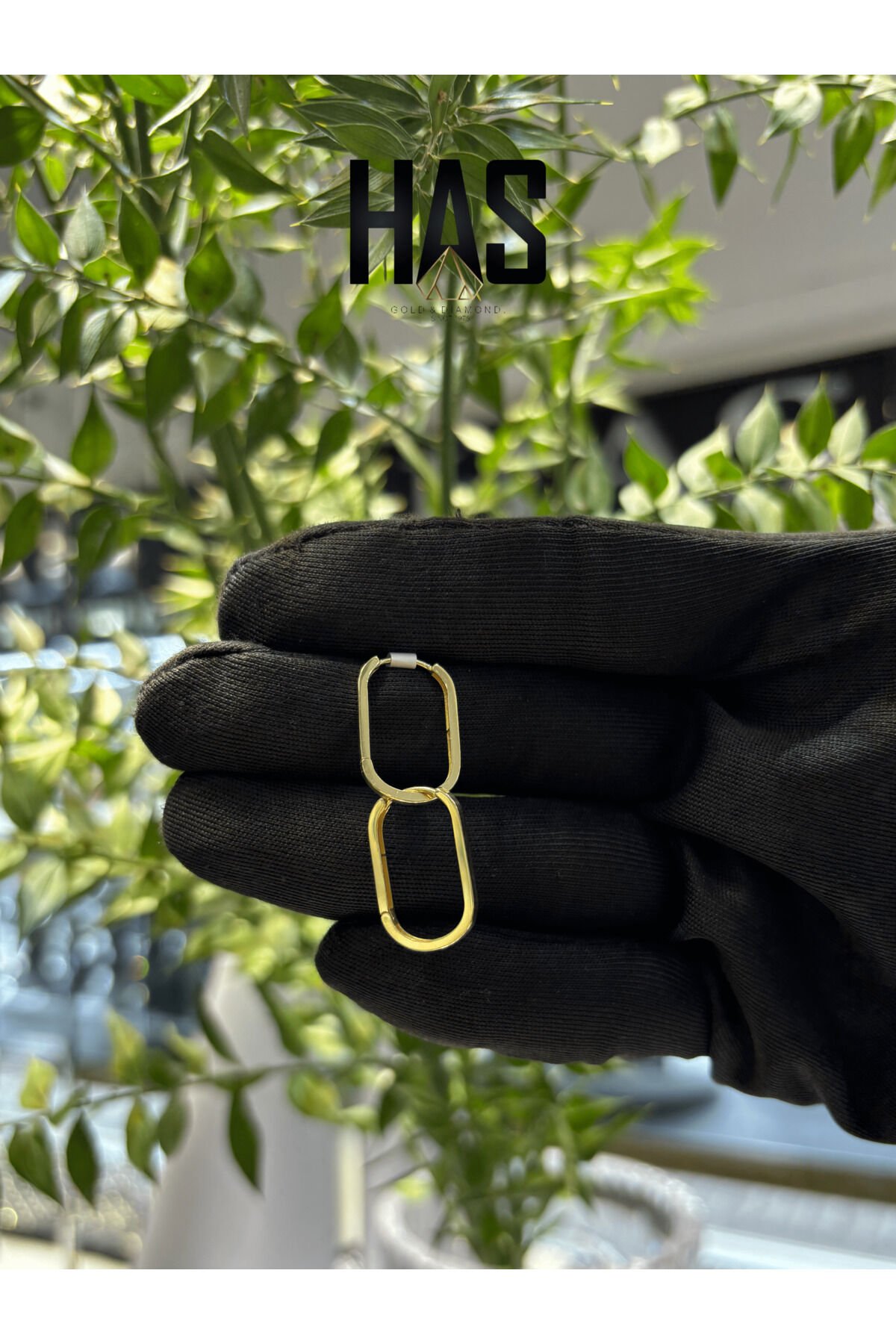 Altın Ataç Küpe Oval