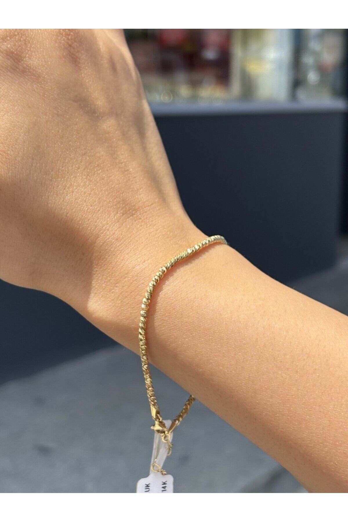 14 Ayar Altın Tek Renk Dorika Bileklik
