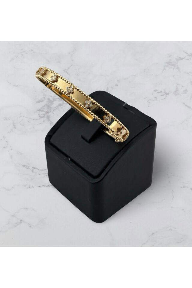 14 Ayar Altın İtalyan Yonca Kelepçe