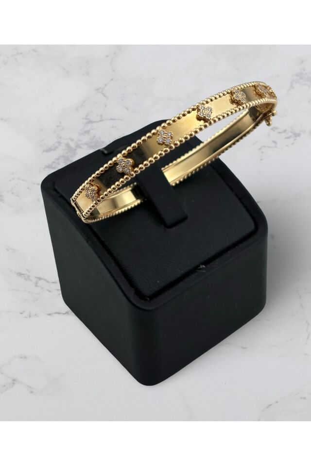 14 Ayar Altın İtalyan Yonca Kelepçe