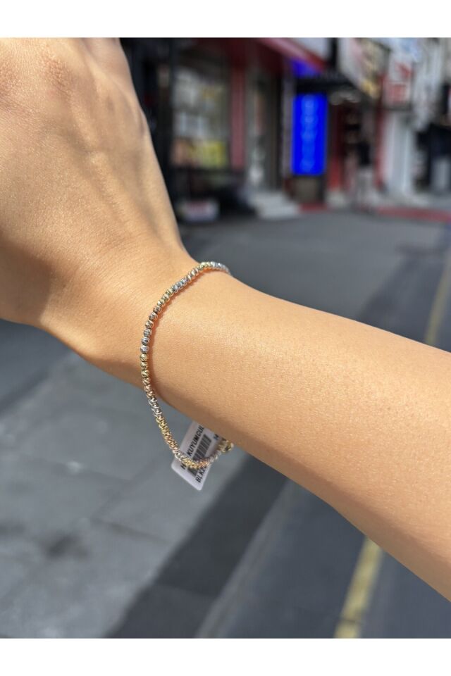 14 Ayar Altın Üç Renk Dorika Bileklik