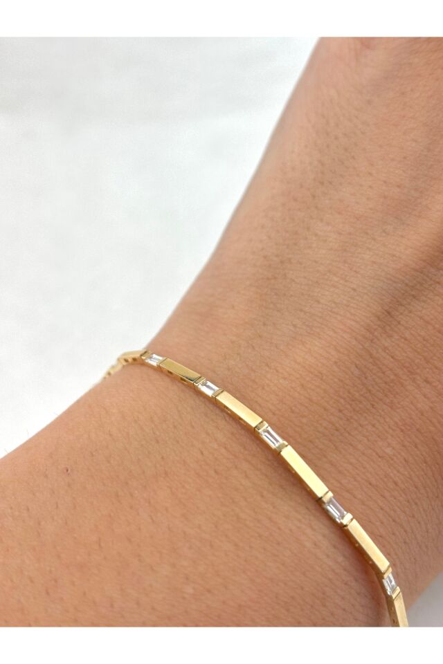 14 Ayar Altın Renkli Baget Bileklik