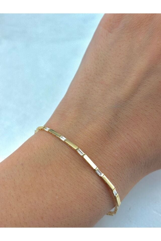 14 Ayar Altın Renkli Baget Bileklik