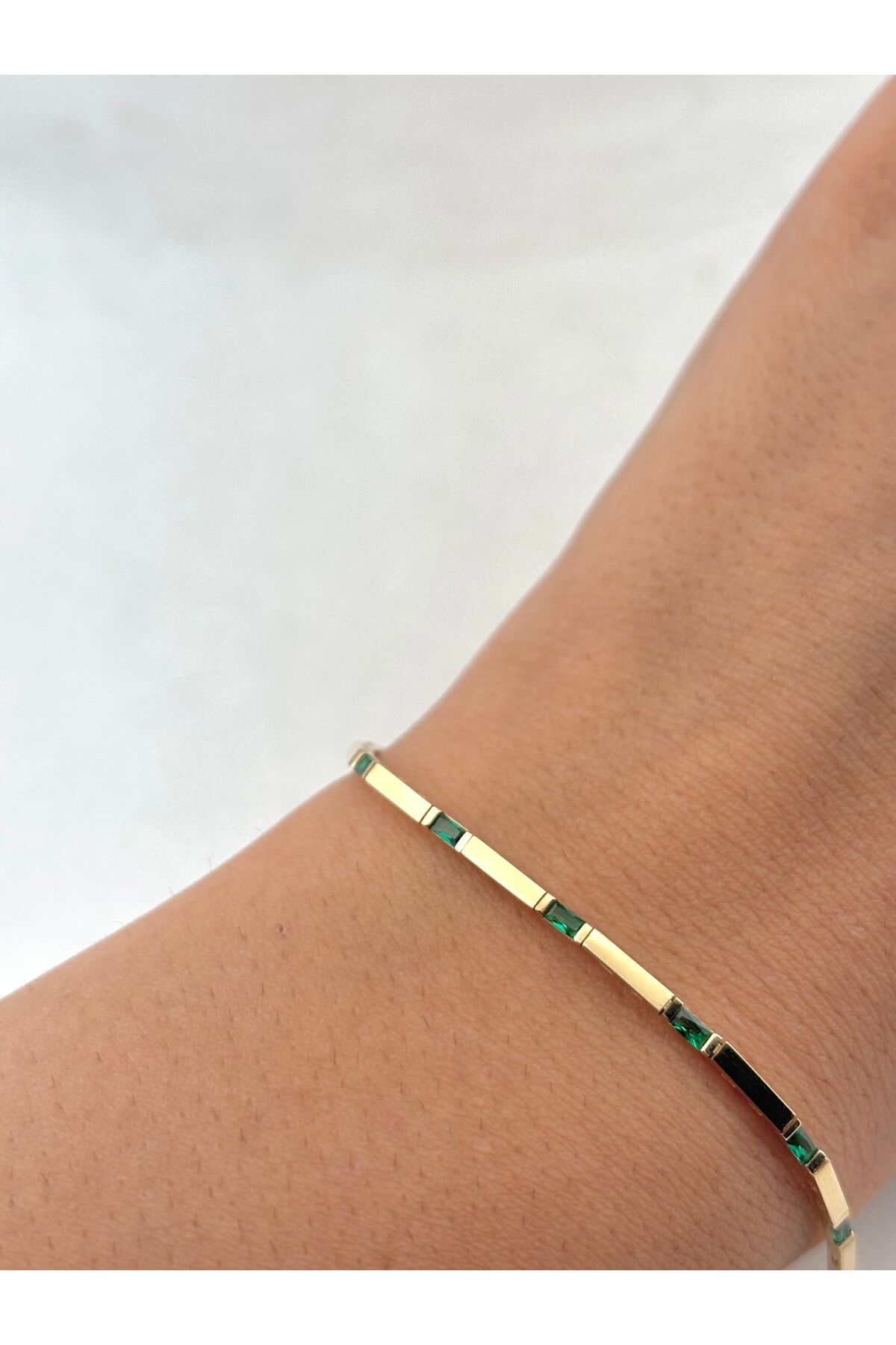 14 Ayar Altın Renkli Baget Bileklik