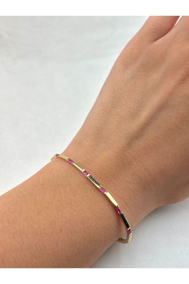 14 Ayar Altın Renkli Baget Bileklik