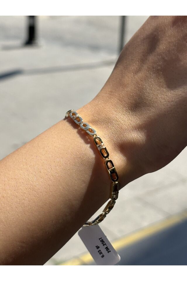 14 Ayar Altın Taşlı Ataç Bileklik