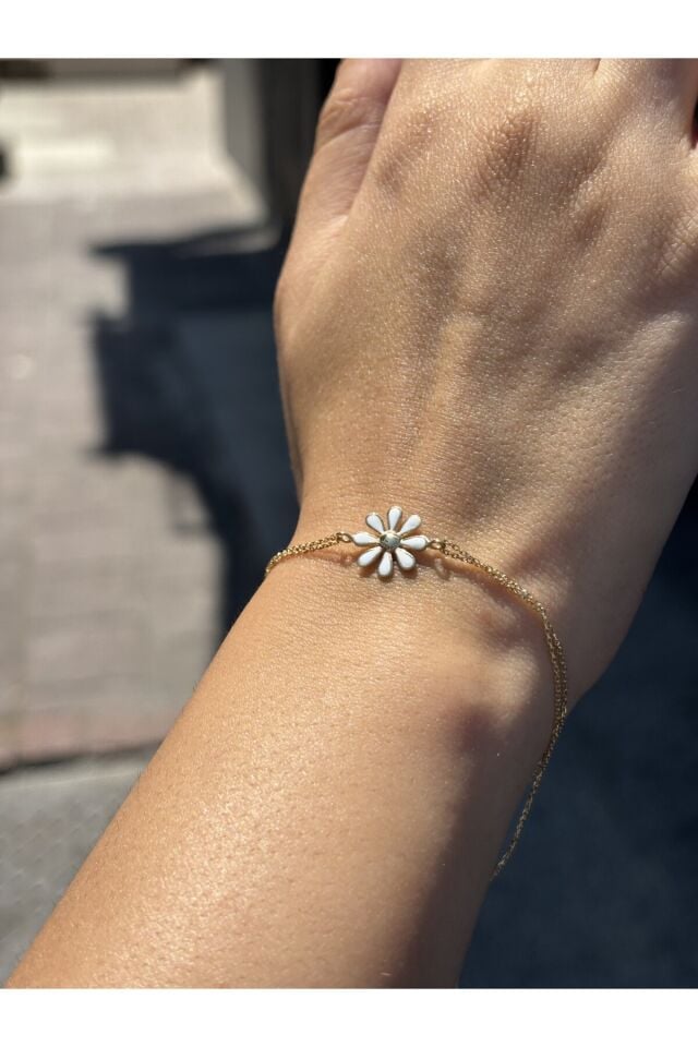 14 Ayar Altın Papatya Bileklik