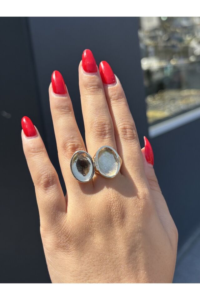 14 Ayar Altın Beyaz Taşlı Mini Anı Anka Kuşu Yüzük