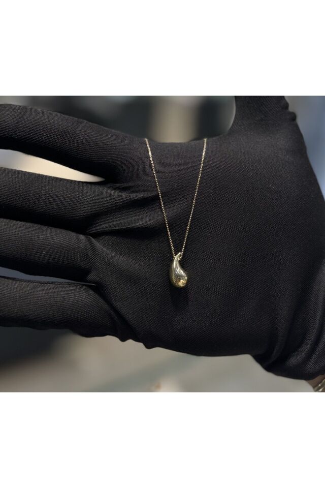14 Ayar Altın Bottega Gözyaşı Damlası Kolye
