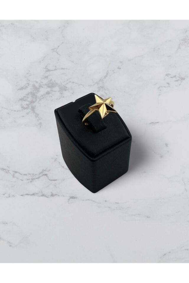 14 Ayar Altın Yıldız Yüzük Sarı - 17
