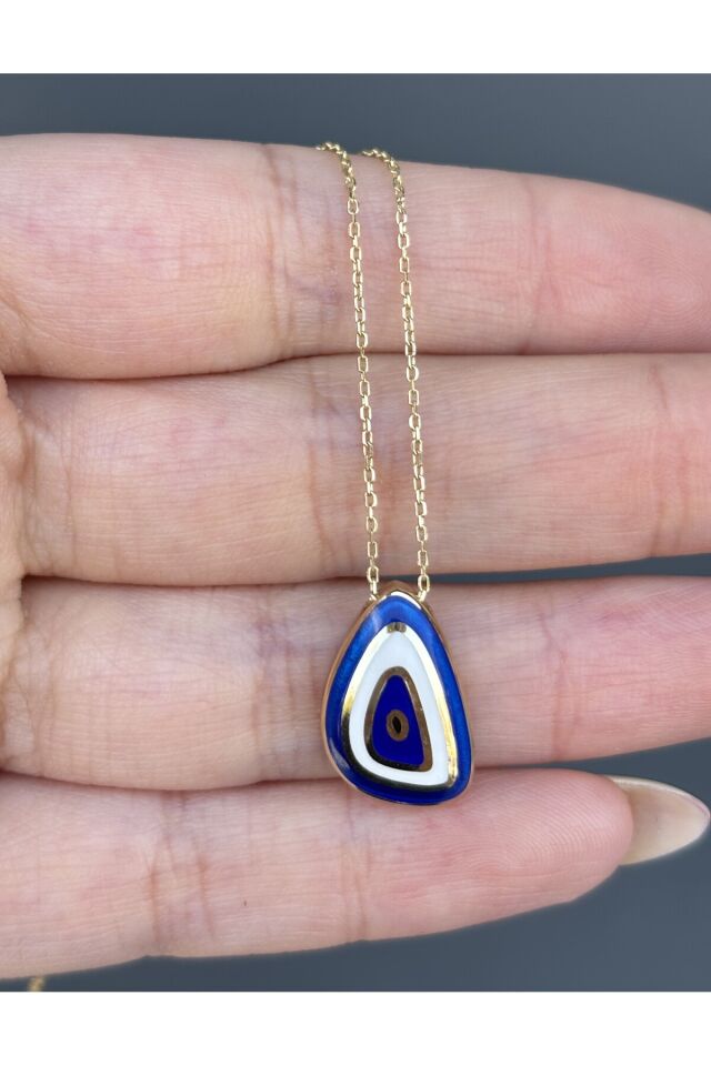 14 Ayar Altın Esperanza Nazar Boncuğu Kolye