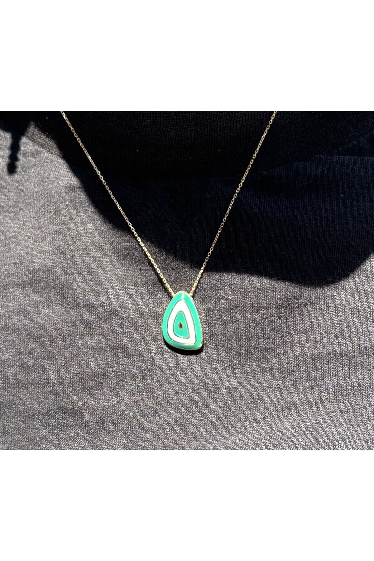 14 Ayar Altın Esperanza Nazar Boncuğu Kolye