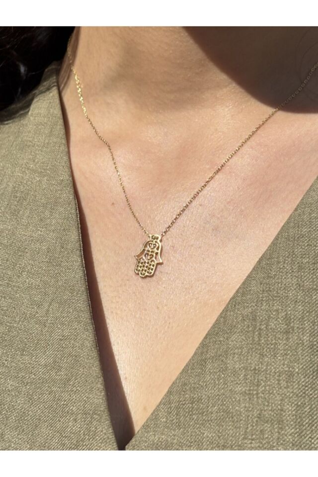 14 Ayar Altın Fatma Ana'nın Eli Kolye