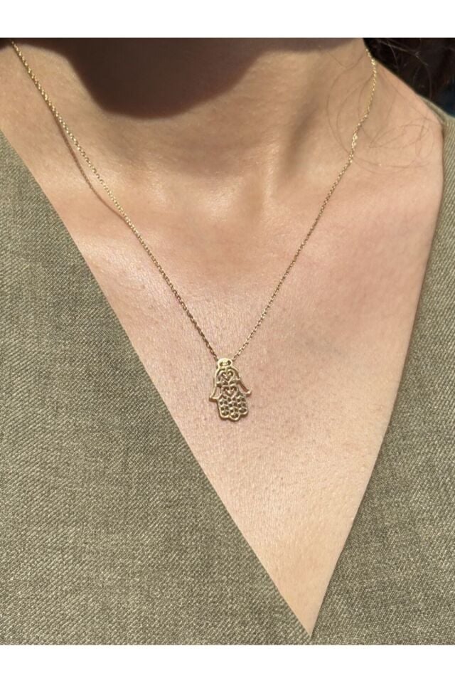 14 Ayar Altın Fatma Ana'nın Eli Kolye