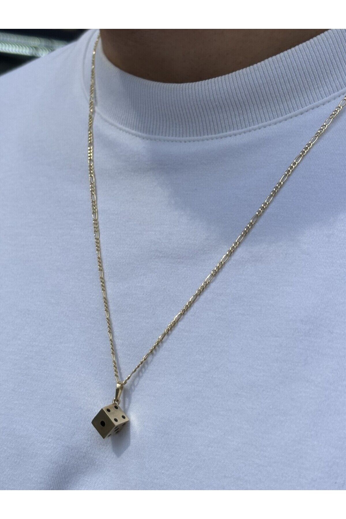 14 Ayar Altın Zar Kolye Ucu