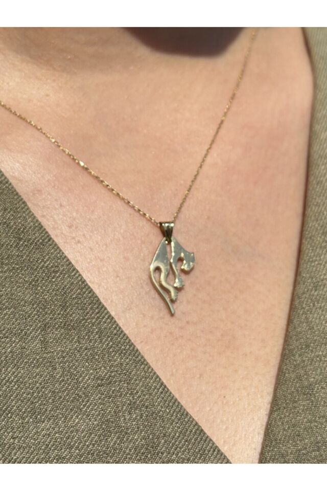 14 Ayar Altın Kaplan Kolye