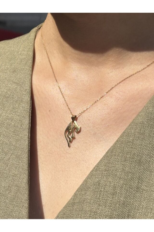 14 Ayar Altın Kaplan Kolye