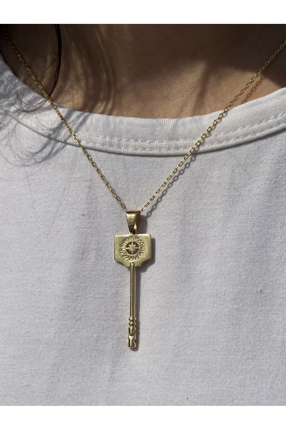 14 Ayar Altın Anahtar Kolye Ucu