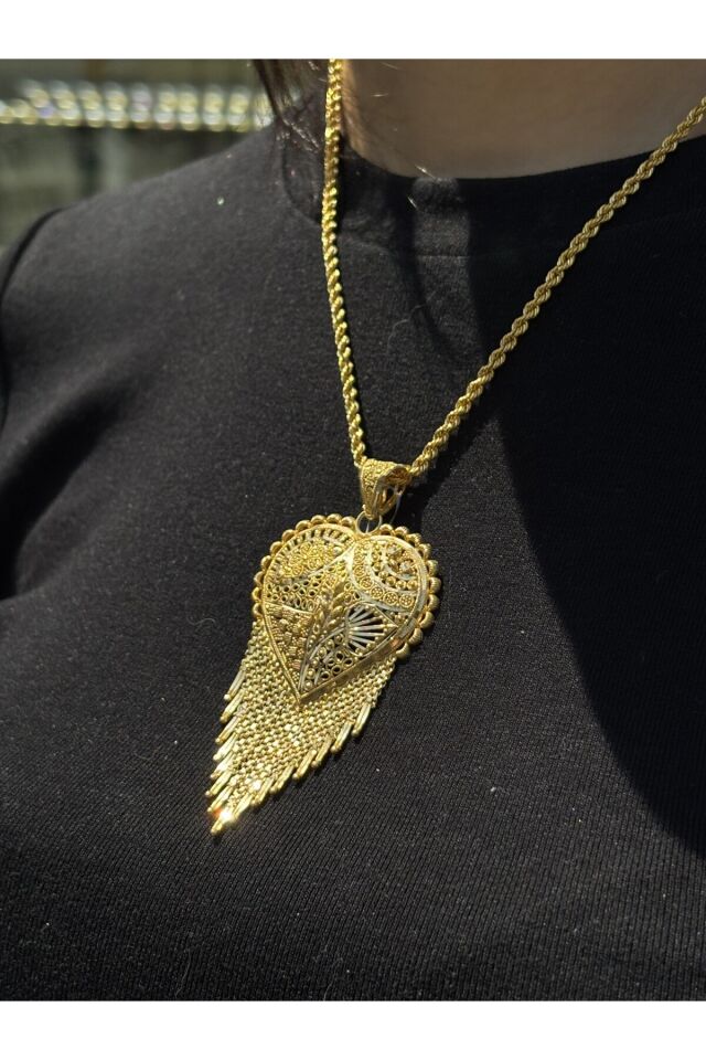 14 Ayar Altın Hint İşi Kolye Ucu