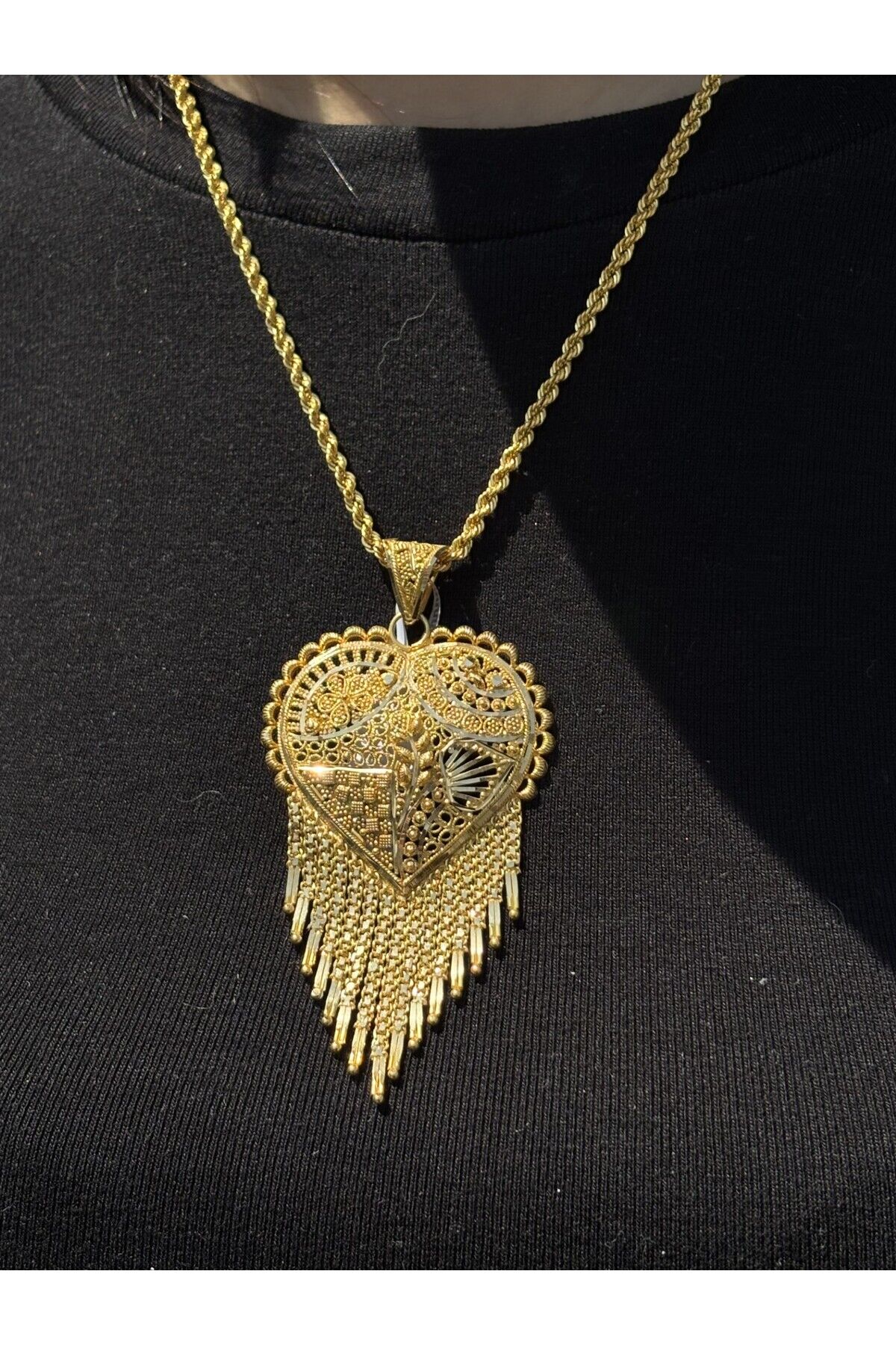 14 Ayar Altın Hint İşi Kolye Ucu