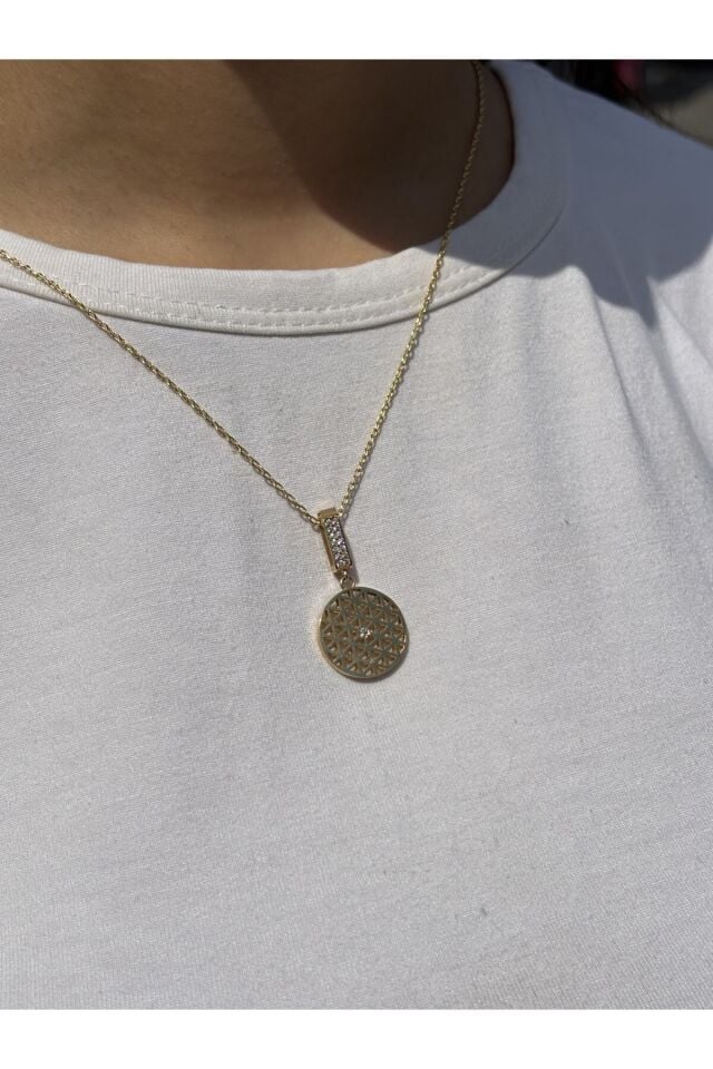 14 Ayar Altın Yaşam Çiçeği Kolye Ucu Charm