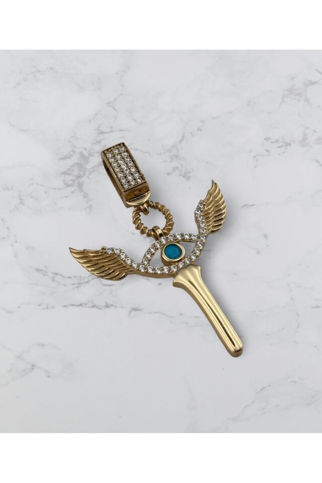 14 Ayar Altın Kanatlı Göz Kolye Ucu