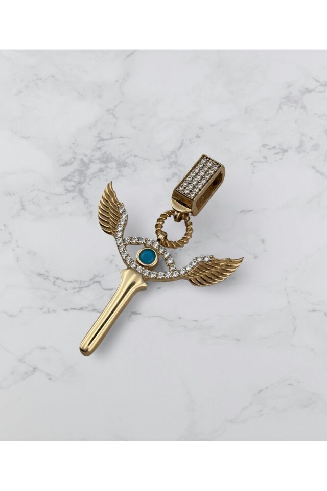 14 Ayar Altın Kanatlı Göz Kolye Ucu