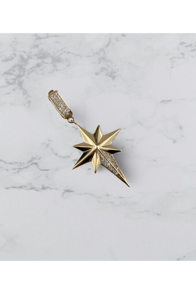 14 Ayar Altın Kutup Yıldızı Kolye Ucu