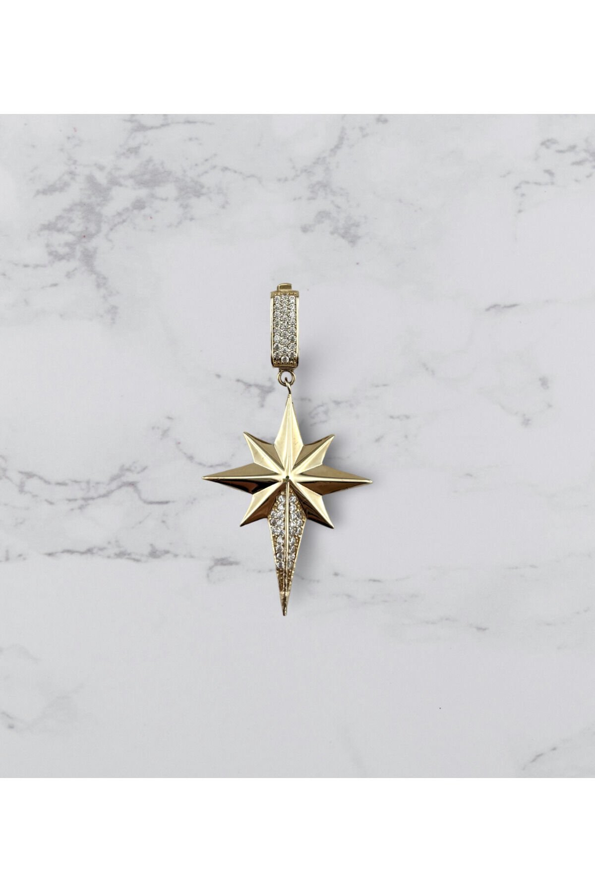 14 Ayar Altın Kutup Yıldızı Kolye Ucu
