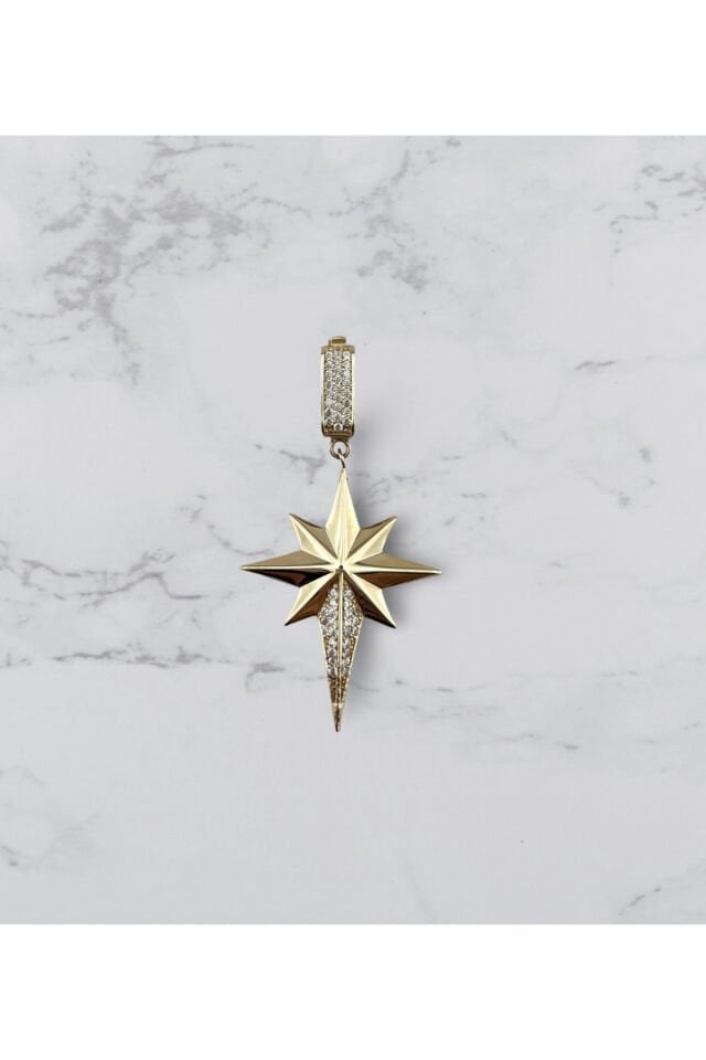 14 Ayar Altın Kutup Yıldızı Kolye Ucu