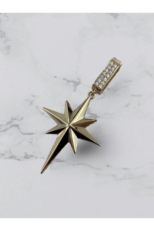 14 Ayar Altın Kuzey Yıldızı Kolye Ucu