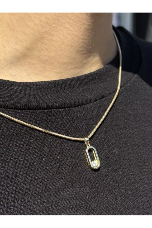 14 Ayar Altın Messika Kolye Ucu