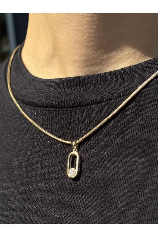 14 Ayar Altın Messika Kolye Ucu