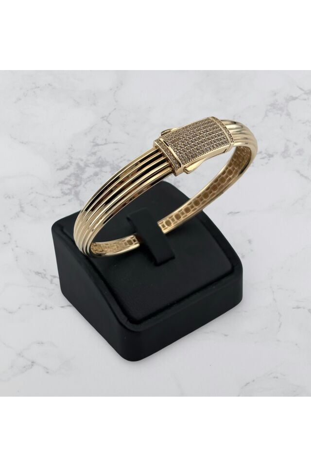 14 Ayar Altın İtalyan Kutu Kelepçe