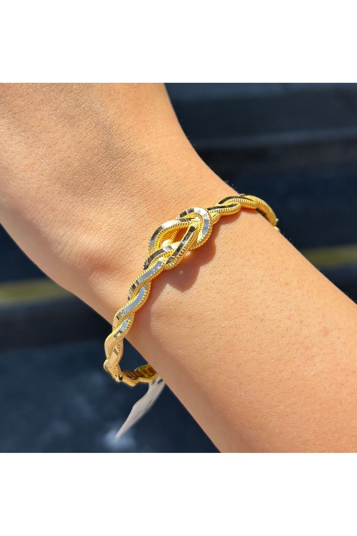 14 Ayar Altın Aşk Düğümü Burma Kelepçe