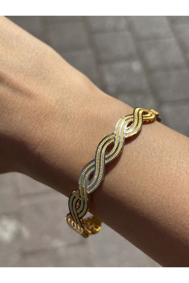 14 Ayar Altın Örme Kelepçe