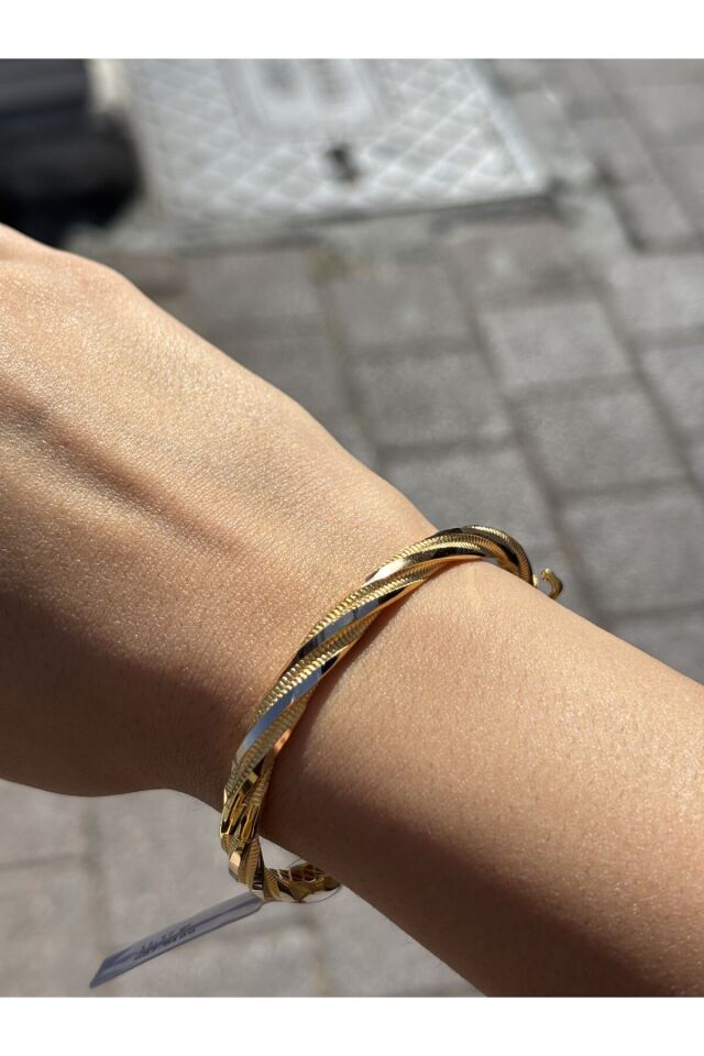 14 Ayar Altın Spiral Kelepçe