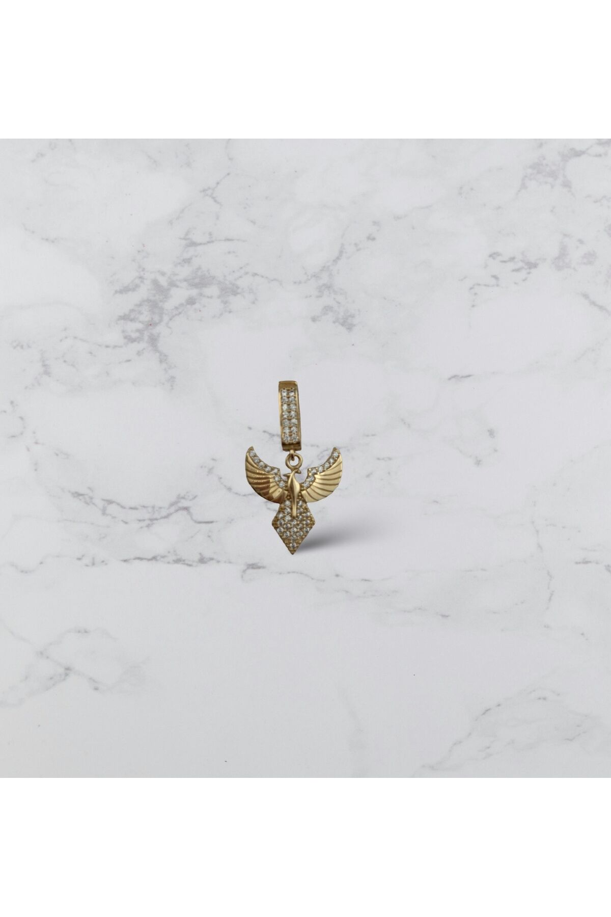 14 Ayar Altın Anka Kuşu Kolye Ucu