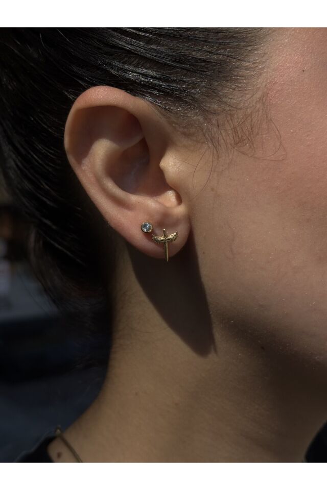 14 Ayar Altın Yusufçuk Küpe