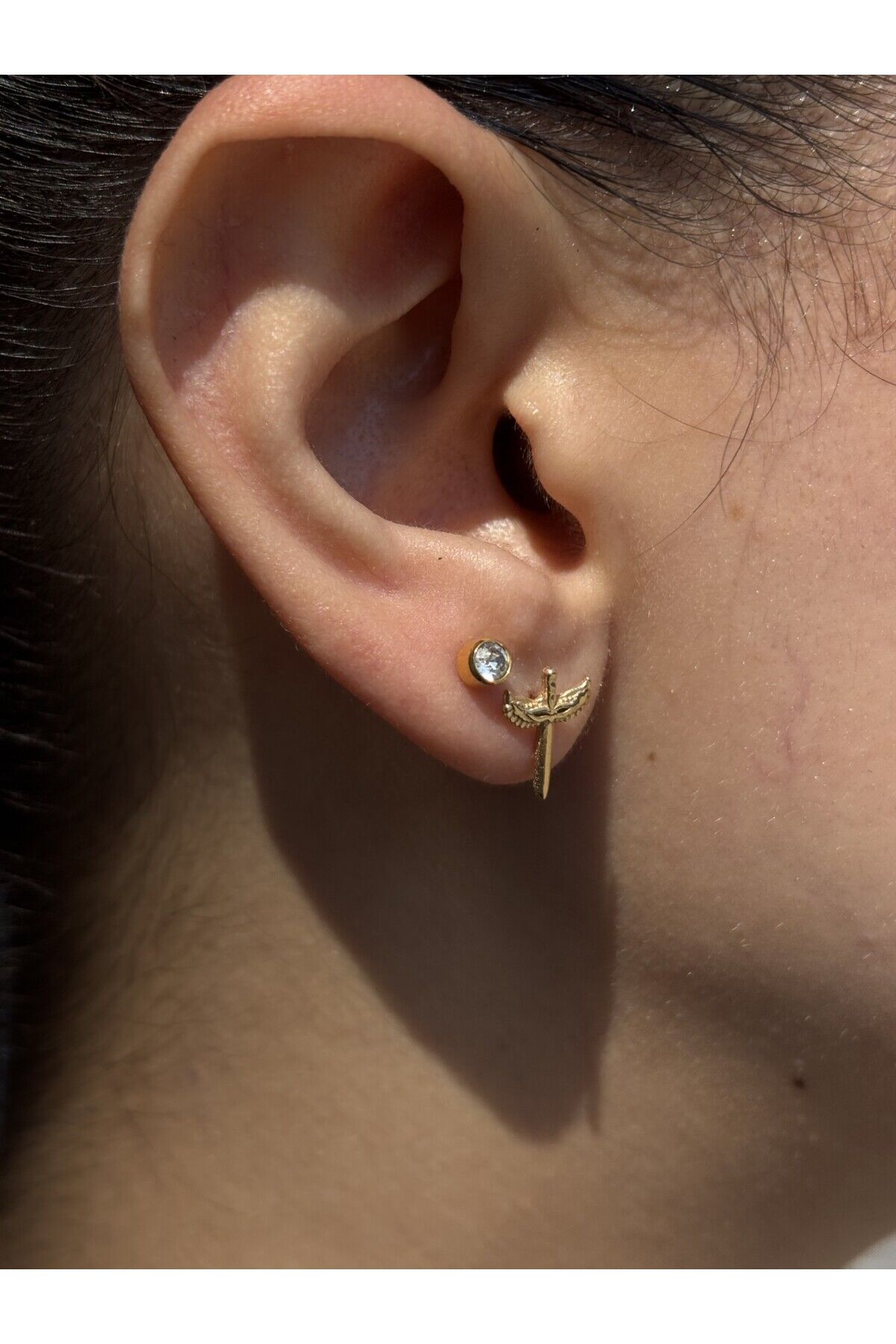 14 Ayar Altın Yusufçuk Küpe