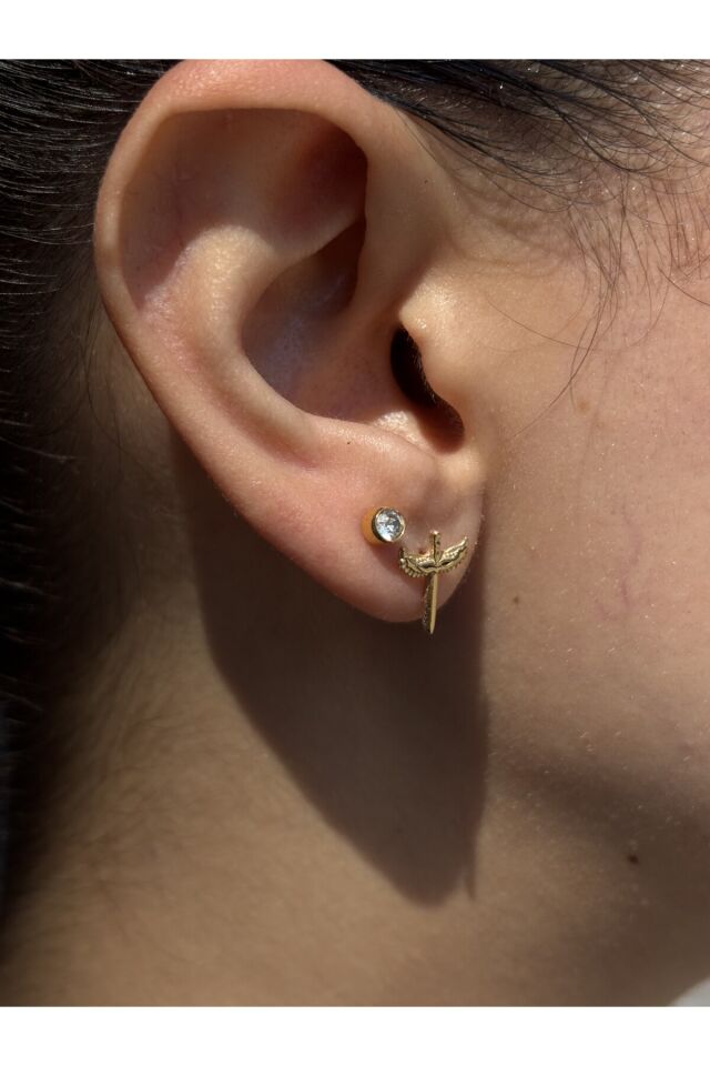 14 Ayar Altın Yusufçuk Küpe