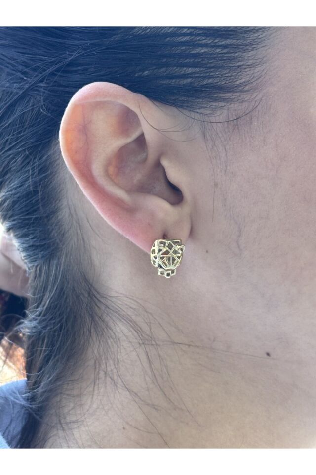 14 Ayar Altın Kaplan Küpe