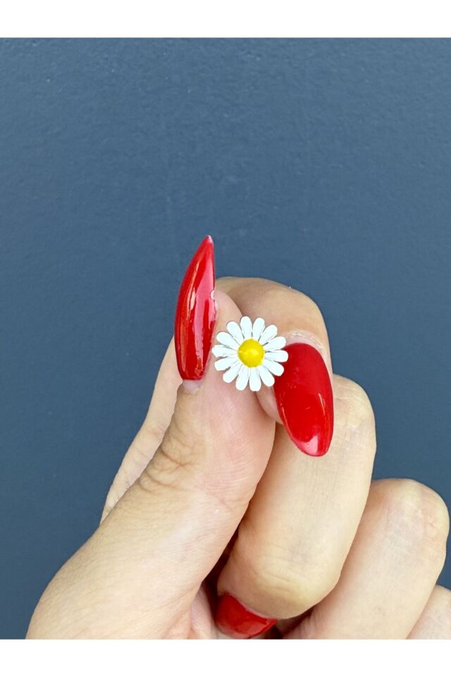 14 Ayar Altın Papatya Küpe