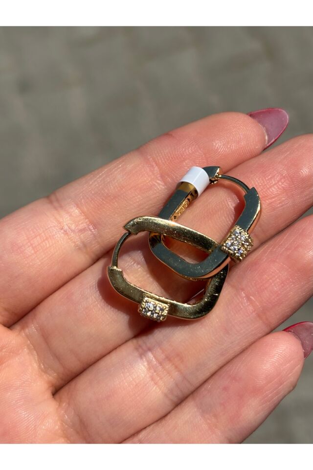 14 Ayar Altın Taşlı Ataç Venüs Küpe