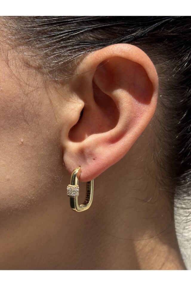 14 Ayar Altın Taşlı Ataç Venüs Küpe