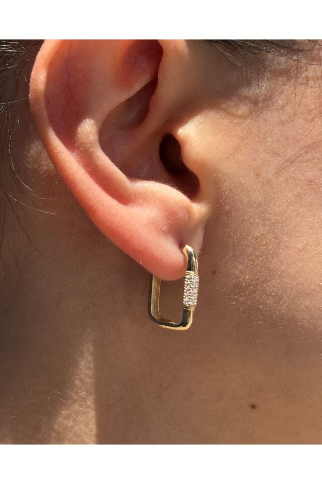 14 Ayar Altın Taşlı Ataç Venüs Küpe