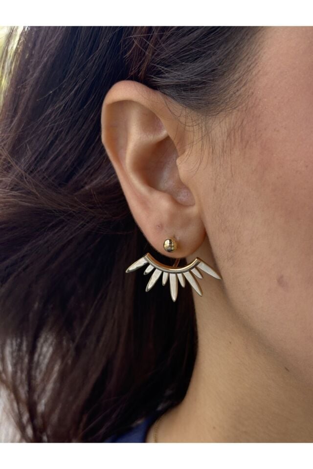 14 Ayar Altın Kızılderili Çengel Küpe