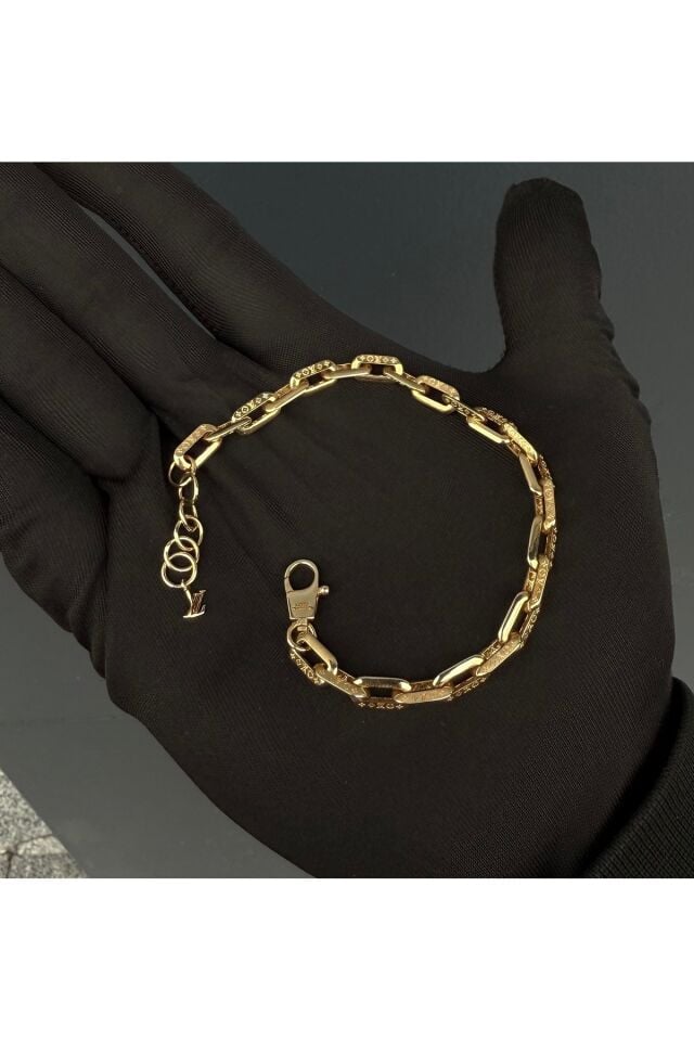 14 Ayar Altın LV Ataç Bileklik