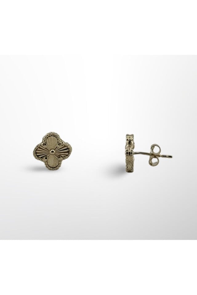 14 Ayar Altın Yonca  Küpe