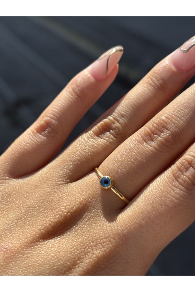 14 Ayar Altın Nazar Yüzük